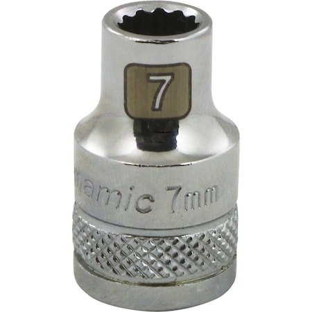 Dynamic 3/8" Drive, 7mm Metric Socket, 12 Points D009107